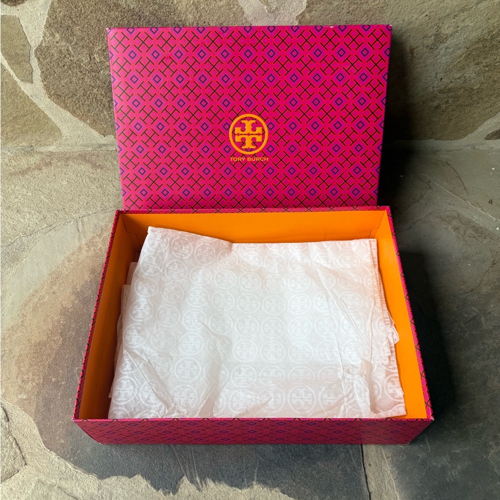 Tory Burch Pink and Orange shoe box